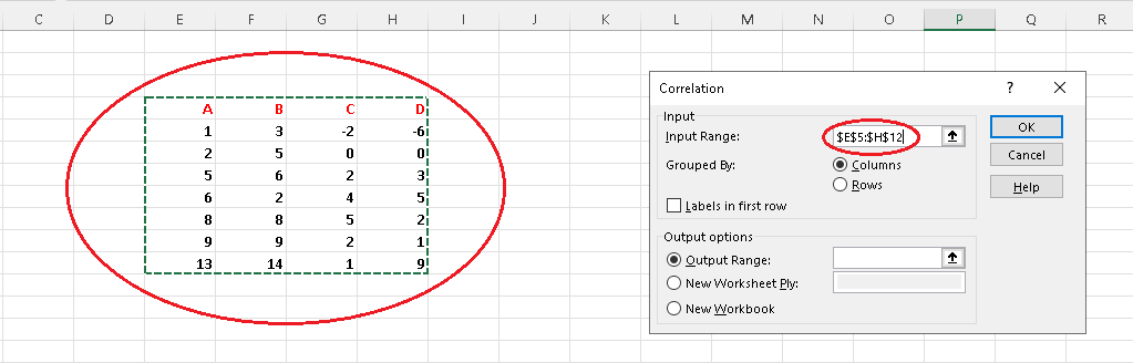 Select Input Data